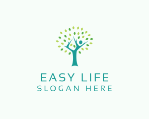 Holistic Yoga Tree logo design