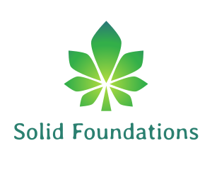 Gradient Polygon Cannabis  logo