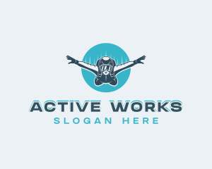 Outdoor Skydiving Adventure logo design