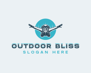 Outdoor Skydiving Adventure logo design