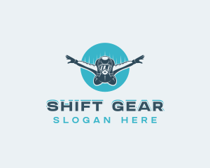 Outdoor Skydiving Adventure logo design