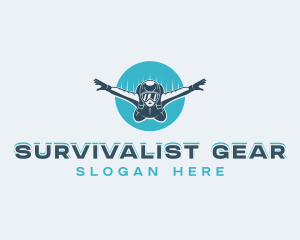 Outdoor Skydiving Adventure logo design