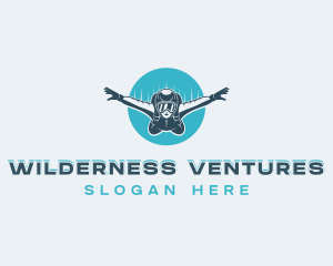 Outdoor Skydiving Adventure logo design