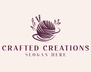 Yarn Knitting Thread logo design