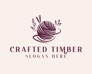 Yarn Knitting Thread logo design