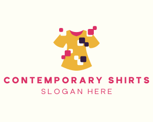 Creative Shirt Pixel logo design