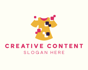 Creative Shirt Pixel logo design