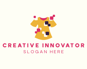 Creative Shirt Pixel logo design