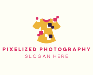 Creative Shirt Pixel logo design