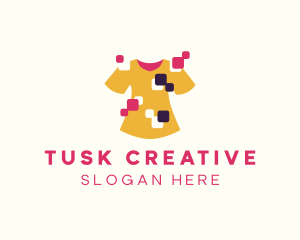 Creative Shirt Pixel logo design