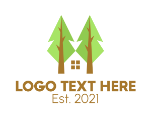 Eco Friendly House Tree logo