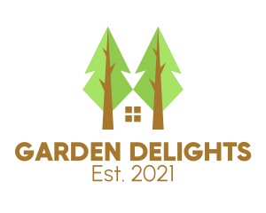 Eco Friendly House Tree logo design