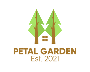 Eco Friendly House Tree logo design