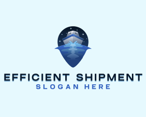 Ship Yacht Pin Travel logo design