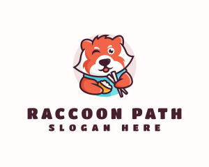 Red Panda Chopstick Bowl logo