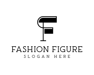 Retro Fashion Clothing Letter F logo design