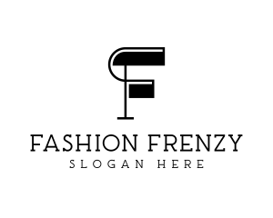 Retro Fashion Clothing Letter F logo design