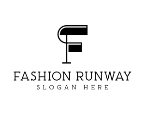 Retro Fashion Clothing Letter F logo design