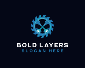 Laser Saw Fabrication logo design