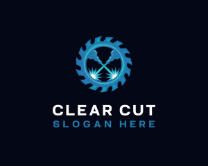 Laser Saw Fabrication logo design