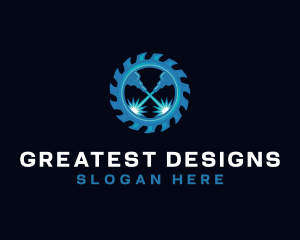 Laser Saw Fabrication logo design