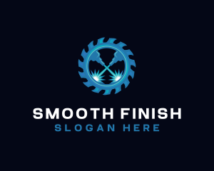 Laser Saw Fabrication logo design