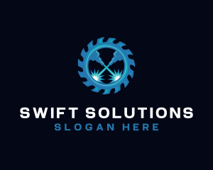 Laser Saw Fabrication logo design