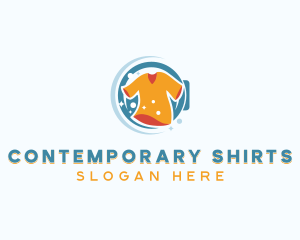 Laundry Washing Shirt logo design