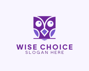 Geometric Owl Shapes logo