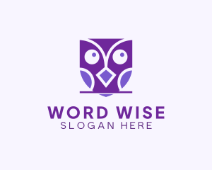 Geometric Owl Shapes logo design