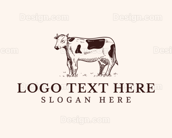 Cow Farm Dairy Logo