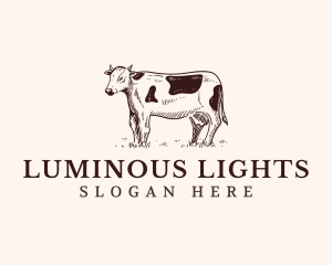 Cow Farm Dairy Logo