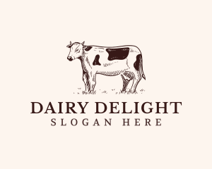 Cow Farm Dairy logo design