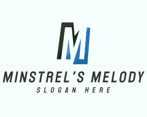 Professional Business Letter M logo design