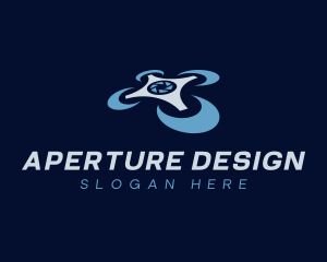 Camera Aperture Drone Photographer logo