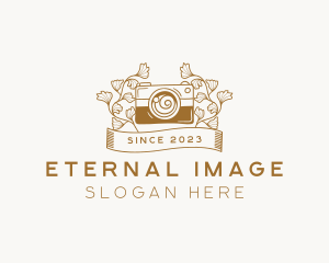 Floral Camera Photography logo design