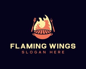 Chicken Grill Barbecue logo design