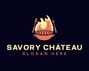 Chicken Grill Barbecue logo design