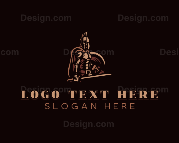 Barbarian Soldier Sword Logo