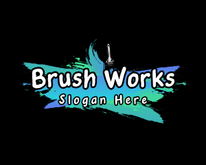 Graffiti Brush Stroke logo design