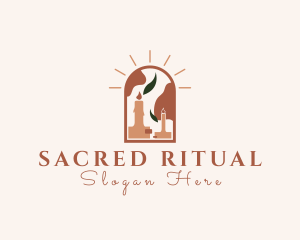 Meditation Wax Candle logo design