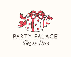 Ribbon Holiday Gift logo design