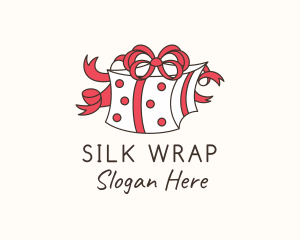 Ribbon Holiday Gift logo design