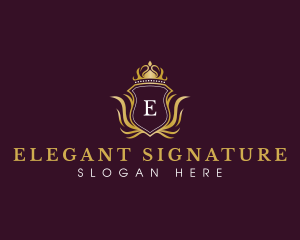 Elegant Luxury Crown logo design