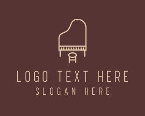 Minimalist Grand Piano logo