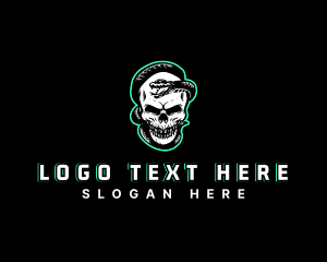 Undead Snake Skull logo