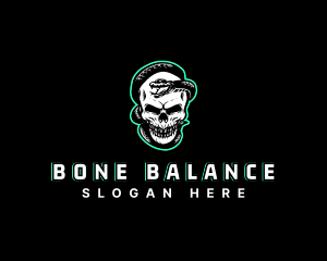 Undead Snake Skull logo