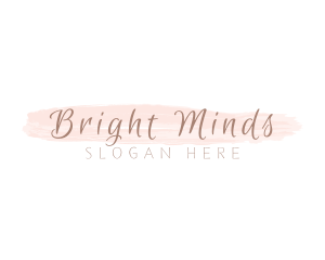 Watercolor Beauty Cursive Logo