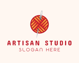 Yarn Thread Knitting logo design