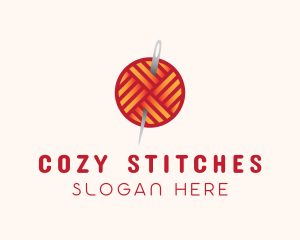 Yarn Thread Knitting logo design